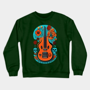 Mexican Guitar Flat Vector Flyer Crewneck Sweatshirt